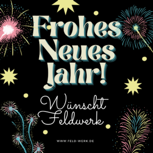 Schwarzes Instagram Post Silvester Neujahr Feuerwerk