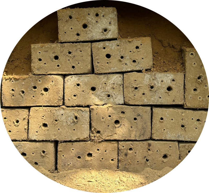 Material Insektenhotel Tonsteine