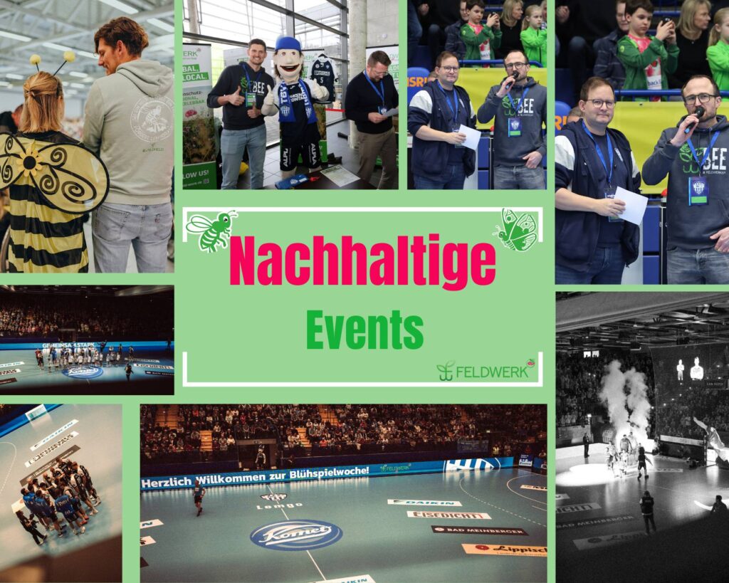 Collage über nachhaltige Veranstaltungen