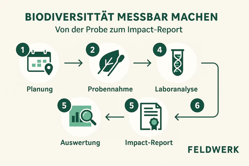 Feldwerk Bild zur Entnahme von Biodiversitätsproben
